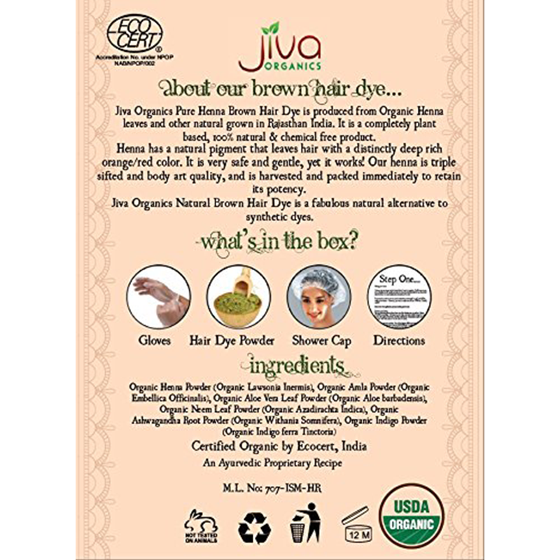 Jiva Organics Dark Brown Hair Dye